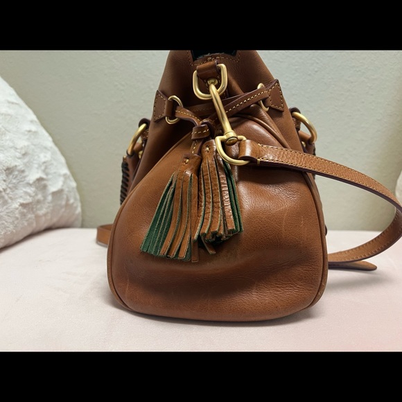 Dooney & Bourke Florentine leather tasseled satchel bag - Picture 4 of 5